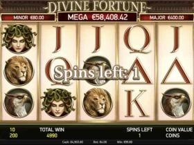 Play Divine Fortune for cryptocurrency